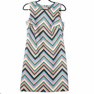 Taylor Zig Zag Multi Scuba Sheath Dress 10